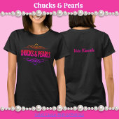 Chucks & Pearls stemmen Kamala Black T-shirt