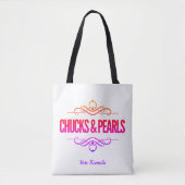 Chucks & Pearls stemmen Kamala Black Tote Bag (Voorkant)