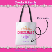 Chucks & Pearls stemmen Kamala Black Tote Bag