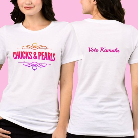 Chucks & Pearls stemmen op Kamala Tri-Blend Shirt