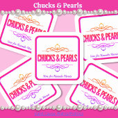 Chucks & Pearls stemmen op Kamala Vierkante Sticker