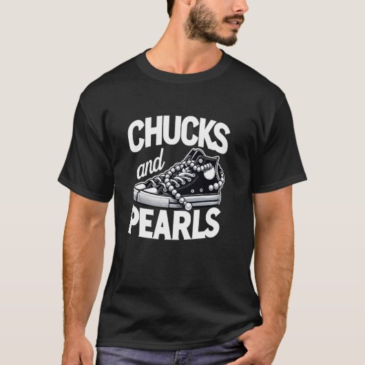 Chucks Schattige Vrouwen Parels T-shirt (Voorkant)