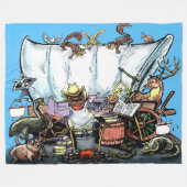 Chuckwagon Fleece Deken (Voorkant (Horizontaal))