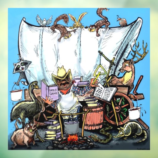 chuckwagon raamsticker (Vel 3)