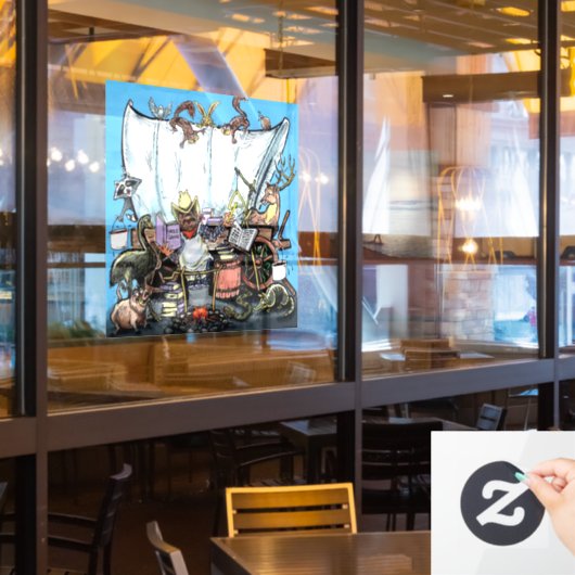 chuckwagon raamsticker (Restaurant Raam)