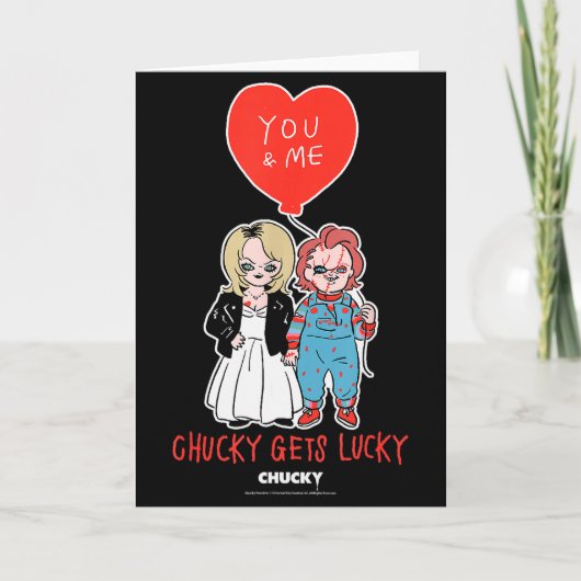 Chucky &amp; Tiffany Chucky Gets Lucky Valentine  Kaart (Voorkant)