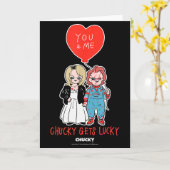 Chucky &amp; Tiffany Chucky Gets Lucky Valentine  Kaart (Gele Bloem)