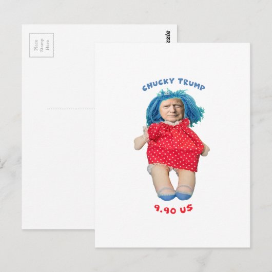 Chucky Donald Trump Doll Briefkaart (Voorkant / Achterkant)