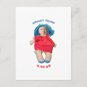 Chucky Donald Trump Doll Briefkaart