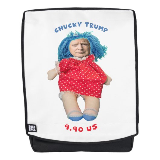 Chucky Donald Trump Doll Rugtassen (Voorkant)