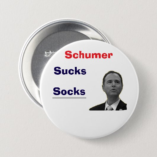 Chucky Schumer Scuks Sokken Button (Voorkant /achterkant)