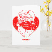 Chucky & Tiffany Tot de Dood Ons Scheidt Valentijn Kaart (Gele Bloem)