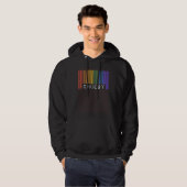 Chuegy Gay Pride Flag Barcode LGBTQ Joke Slang Hoodie (Voorkant volledig)