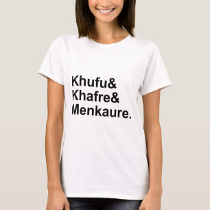 Chufu, Chafre, Menkaure piramides van Egypte & G T-shirt