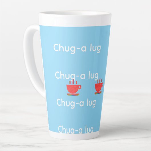 Chug A Lug Lichtblauw Latte Mok (Linkerhoek)