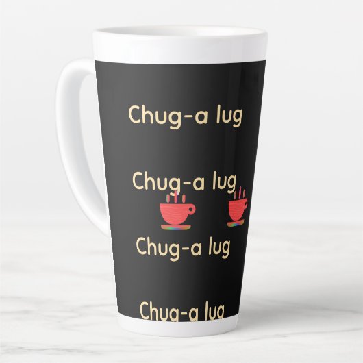 Chug A Lug Zwart Latte Mok (Linkerhoek)