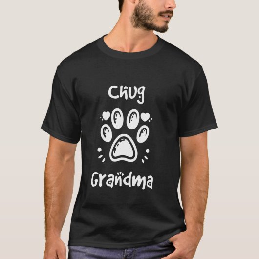 Chug Grootmoeder Chihuahua Pug Mix Groot-hond T-shirt (Voorkant)