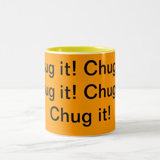 Chug het! tweekleurige koffiemok (Center)