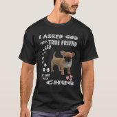 Chug Hondenliefhebber, Chihuahua Pug Dad, Pugwawa T-shirt (Voorkant)