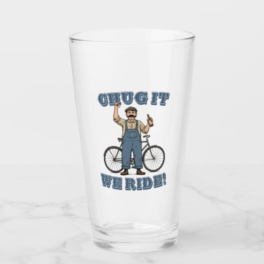 Chug It We rijden op de fiets Glas (Voorkant)