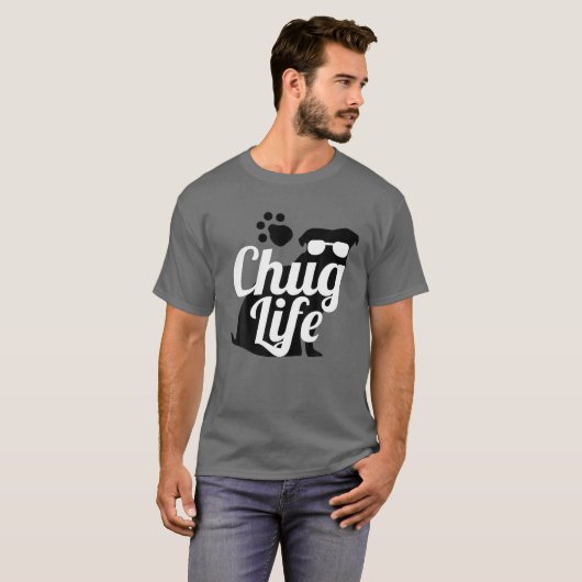 Chug Life Funny Cute Dog Dierenvriend Design T-shi T-shirt (Voorkant volledig)