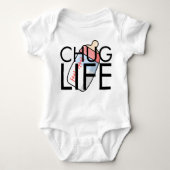 CHUG LIFE- Girls Bottle Romper (Voorkant)