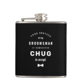 Chug om Groomsman te accepteren Heupfles (Voorkant)