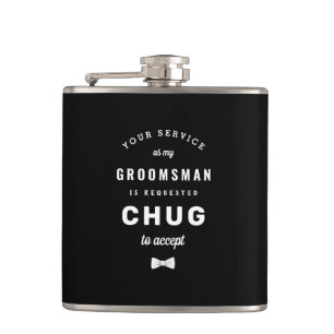 Chug om Groomsman te accepteren Heupfles