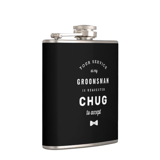 Chug om Groomsman te accepteren Heupfles (Rechts)