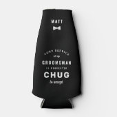 Chug om te accepteren Groomsman voorstel Flesjeskoeler (Voorkant)