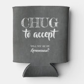Chug to Acceptate - Funny Groomsman Voorstel Blikjeskoeler (Voorkant)