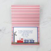 Chuga, Chuga Choo Choo Red | Blauwe tonijn van afg Kaart (Binnen)