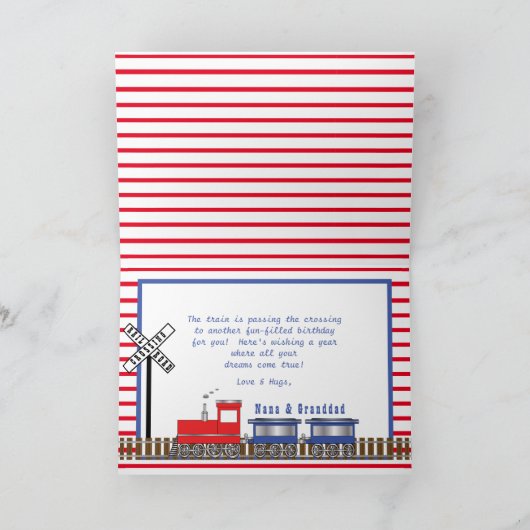 Chuga, Chuga Choo Choo Red | Blauwe tonijn van afg Kaart (Binnen)