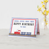 Chuga, Chuga Choo Choo Red | Blauwe tonijn van afg Kaart (Gele Bloem)