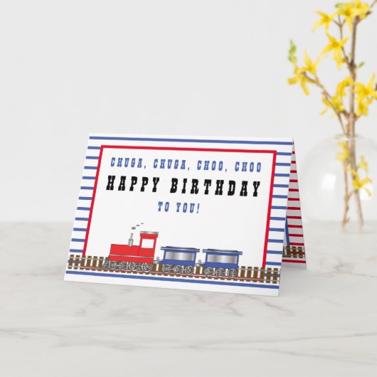 Chuga, Chuga Choo Choo Red | Blauwe tonijn van afg Kaart (Gele Bloem)