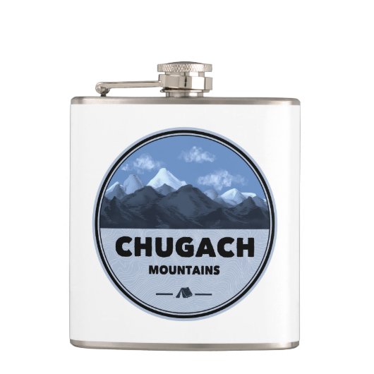 Chugach Mountains Alaska Kamperen Heupfles (Voorkant)