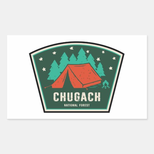 Chugach National Forest Camping Rechthoekige Sticker (Voorkant)