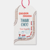 Chugga Choo Boy  Train Birthday Gift Labels Cadeaulabel (Voorkant)