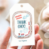 Chugga Choo Boy  Train Red Blue Birthday Cadeaulabel