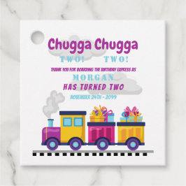 Chugga Choo Cartoon tweede verjaardag Bedankjes Labels