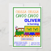 Chugga Choo Choo Jongen's 2e Verjaardag Kaart (Voorkant)