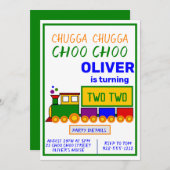 Chugga Choo Choo Jongen's 2e Verjaardag Kaart (Voorkant / Achterkant)