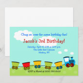 Chugga Choo Choo Train 5x7 Birthday Kaart (Voorkant / Achterkant)