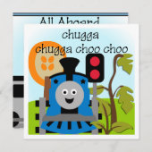 Chugga Choo Choo Train Invitations Kaart (Voorkant / Achterkant)
