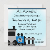 Chugga Choo Choo Train Invitations Kaart (Achterkant)
