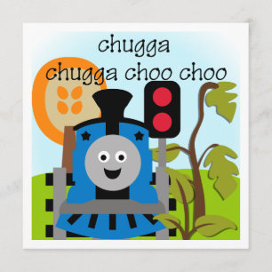 Chugga Choo Choo Train Invitations Kaart