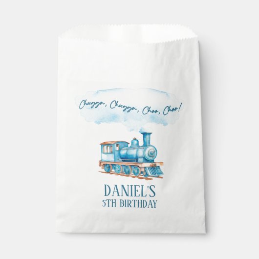 Chugga Choo Choo Trein Verjaardagsfeest Bedankzakje (Voorkant)
