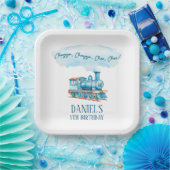 Chugga Choo Choo  Trein Verjaardagsfeest Papieren Bordje (Feest)