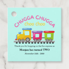 Chugga Choo Train Themd Cartoon 2e verjaardag Bedankjes Labels