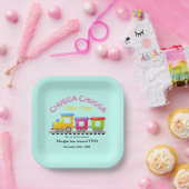 Chugga Choo Train Themd Cartoon 2e verjaardag Papieren Bordje (Feest)